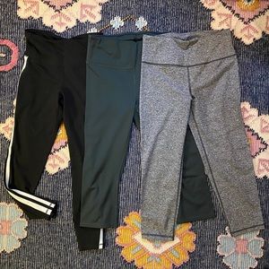 Old Navy, VS, Fabletics compression leggings M